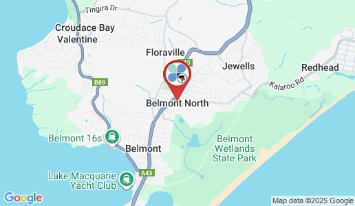 Belmont North google map