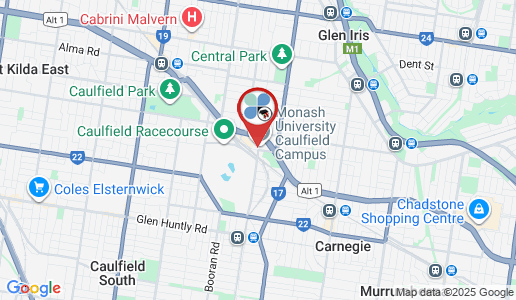 Caulfield East google map