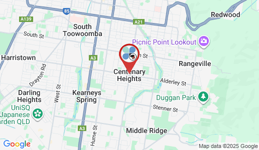 Centenary Heights google map