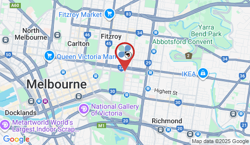 East Melbourne google map