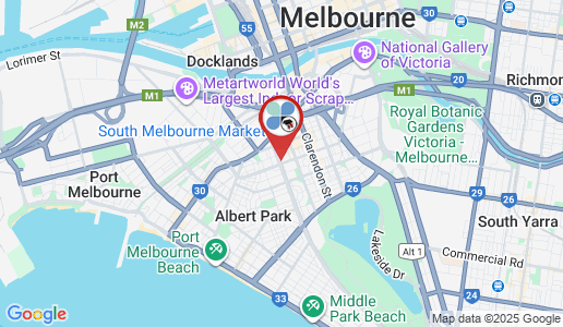 South Melbourne google map