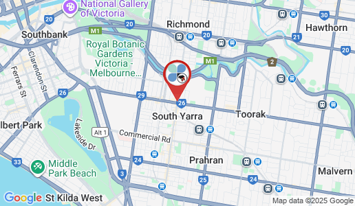 South Yarra google map