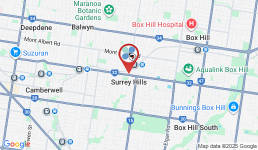 Surrey Hills google map