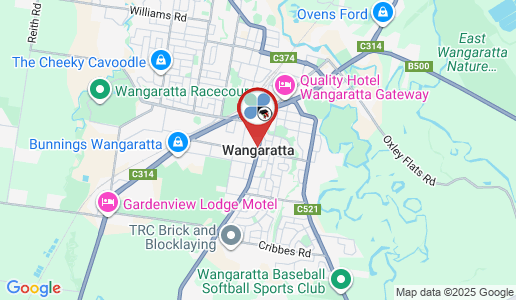 Wangaratta google map