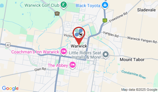 Warwick google map