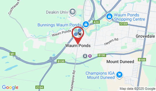 Waurn Ponds google map