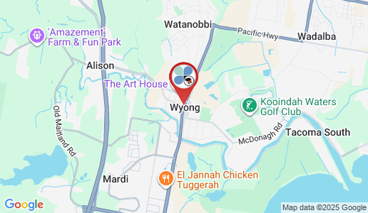 Wyong google map